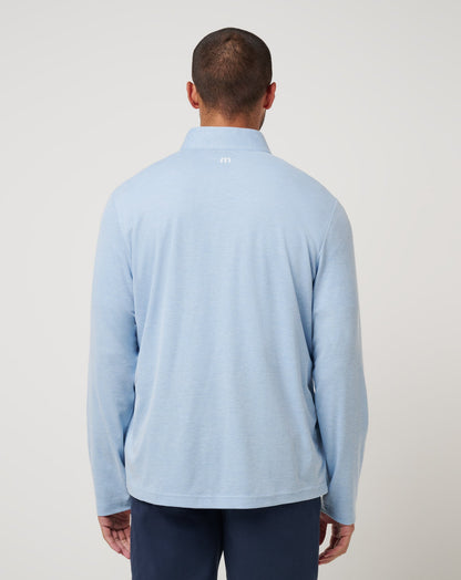 TravisMathew | Toronto Blue Jays Time To Tailgate Quarter Zip - Heather Blue