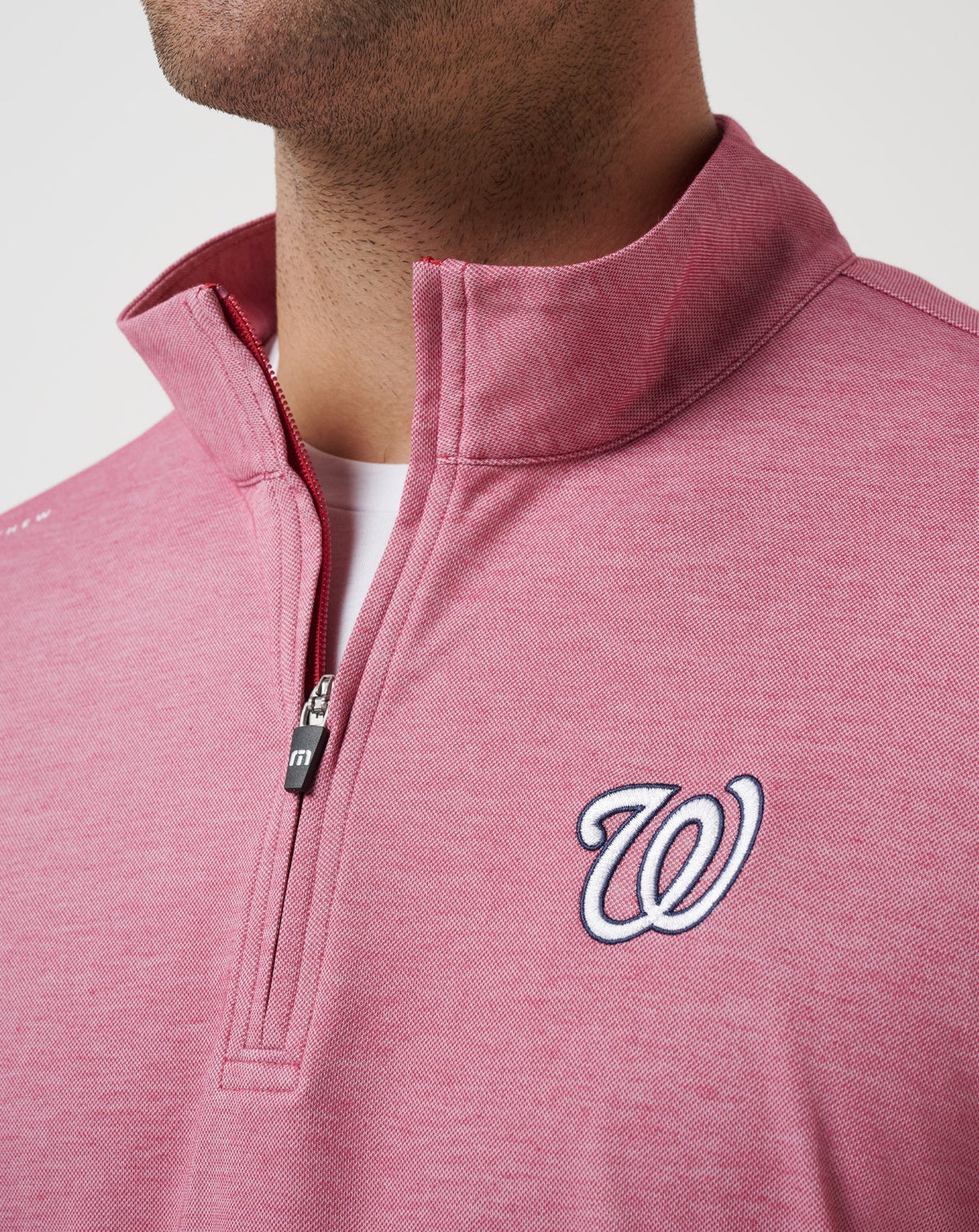 TravisMathew | Washington Nationals Time To Tailgate Quarter Zip - Heather Red
