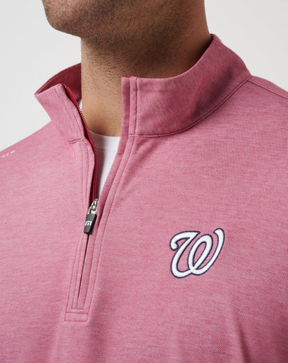TravisMathew | Washington Nationals Time To Tailgate Quarter Zip - Heather Red