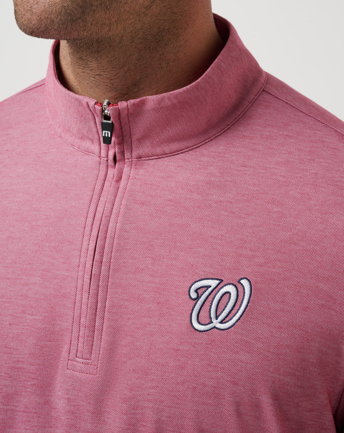 TravisMathew | Washington Nationals Time To Tailgate Quarter Zip - Heather Red