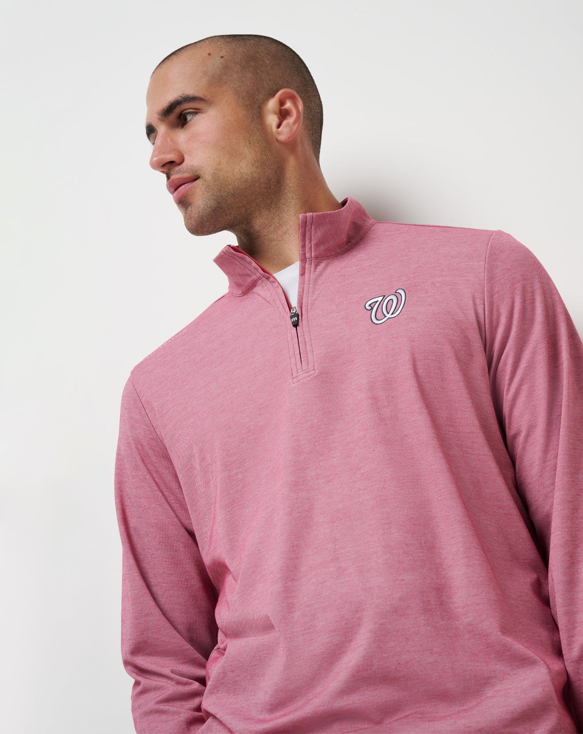 TravisMathew | Washington Nationals Time To Tailgate Quarter Zip - Heather Red