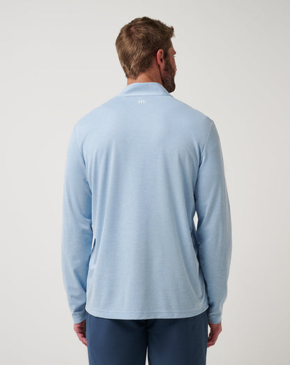 TravisMathew | Texas Rangers Time To Tailgate Quarter Zip - Heather Blue