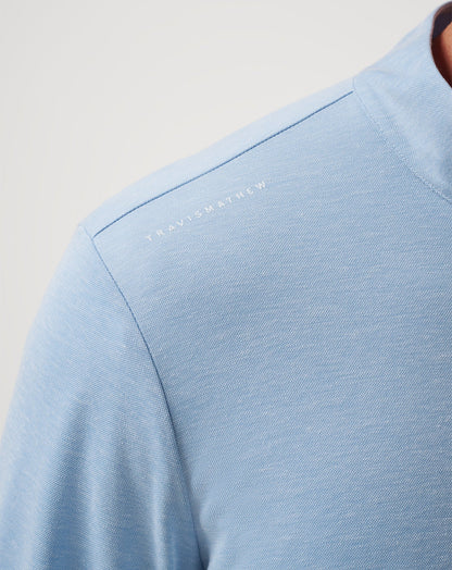 TravisMathew | Texas Rangers Time To Tailgate Quarter Zip - Heather Blue
