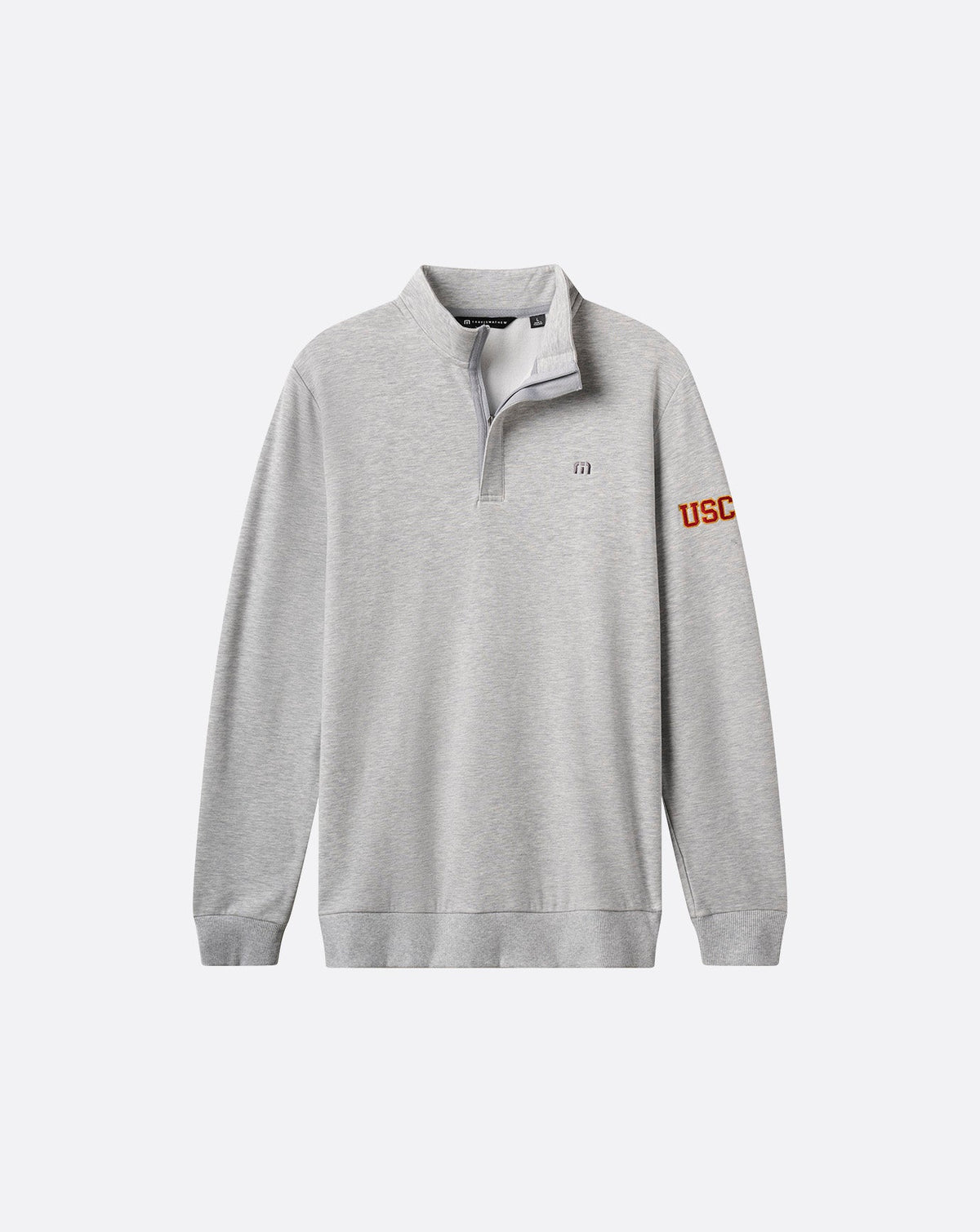 TravisMathew | USC Cloud Quarter Zip 2.0 - Heather Light Grey