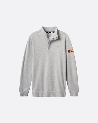 TravisMathew | USC Cloud Quarter Zip 2.0 - Heather Light Grey