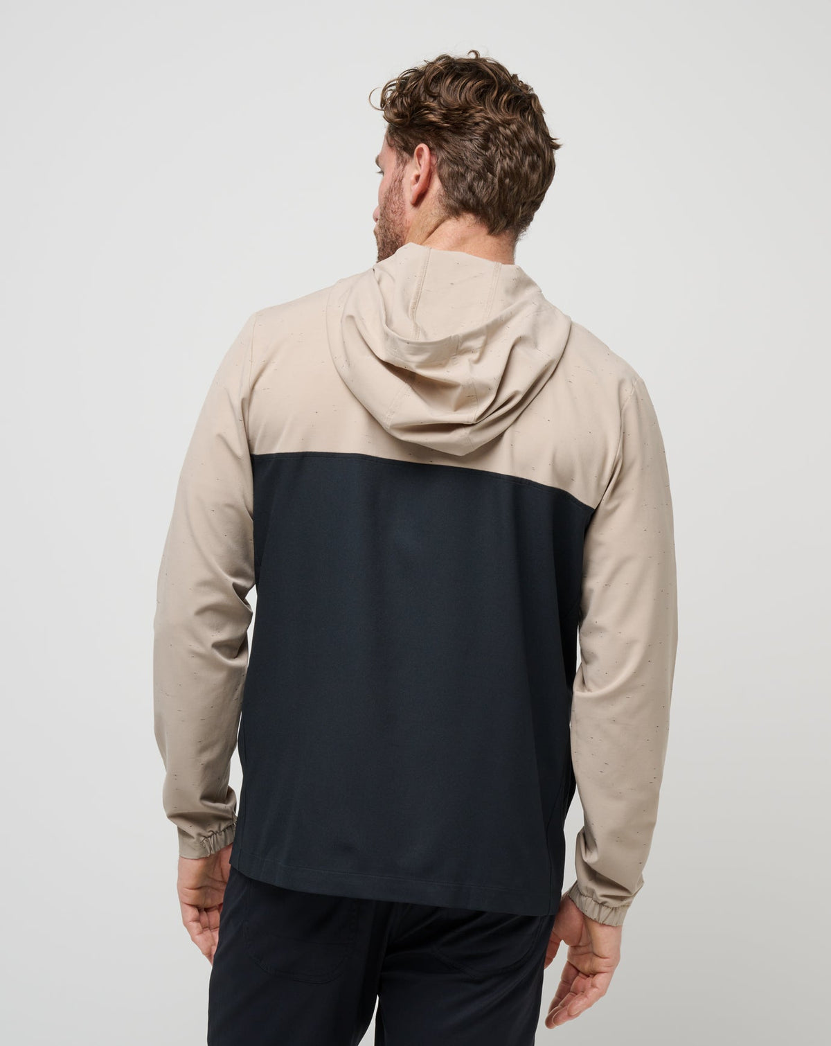 TravisMathew | Rocky Shore Quarter Zip Hoodie - Oxford Tan