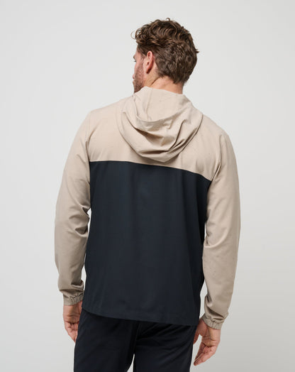 TravisMathew | Rocky Shore Quarter Zip Hoodie - Oxford Tan