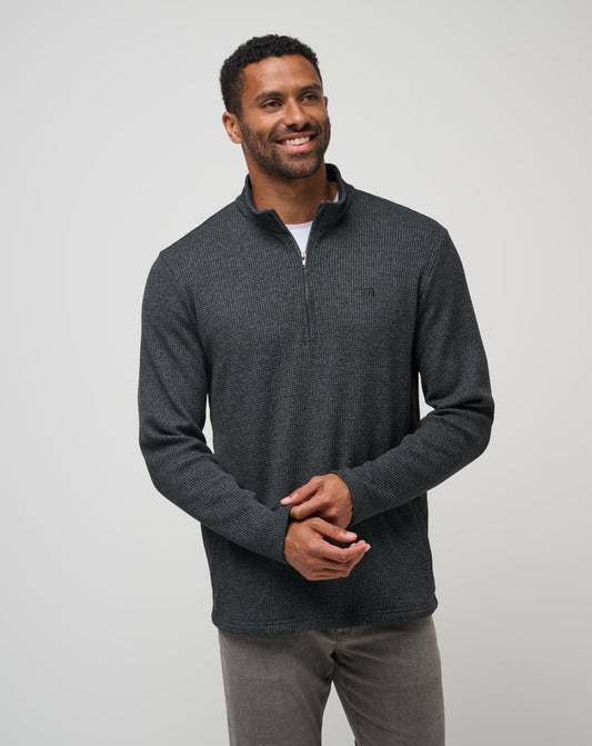 TravisMathew | Last Sunset Quarter Zip - Heather Dark Grey