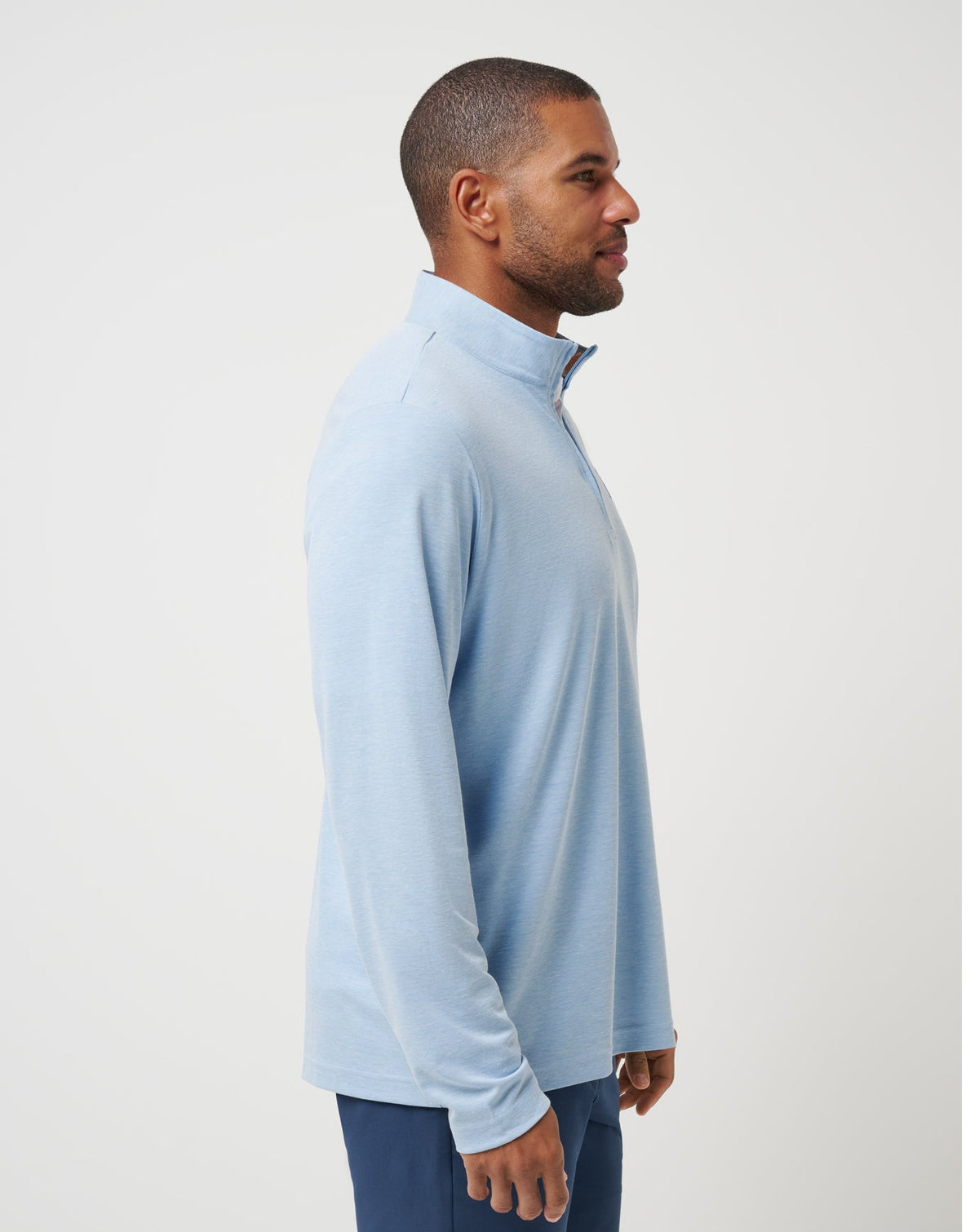 TravisMathew | Kansas City Roayals Time To Tailgate Quarter Zip - Heather Blue