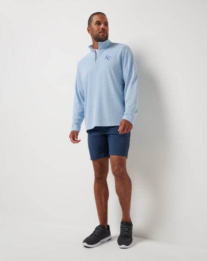 TravisMathew | Kansas City Roayals Time To Tailgate Quarter Zip - Heather Blue