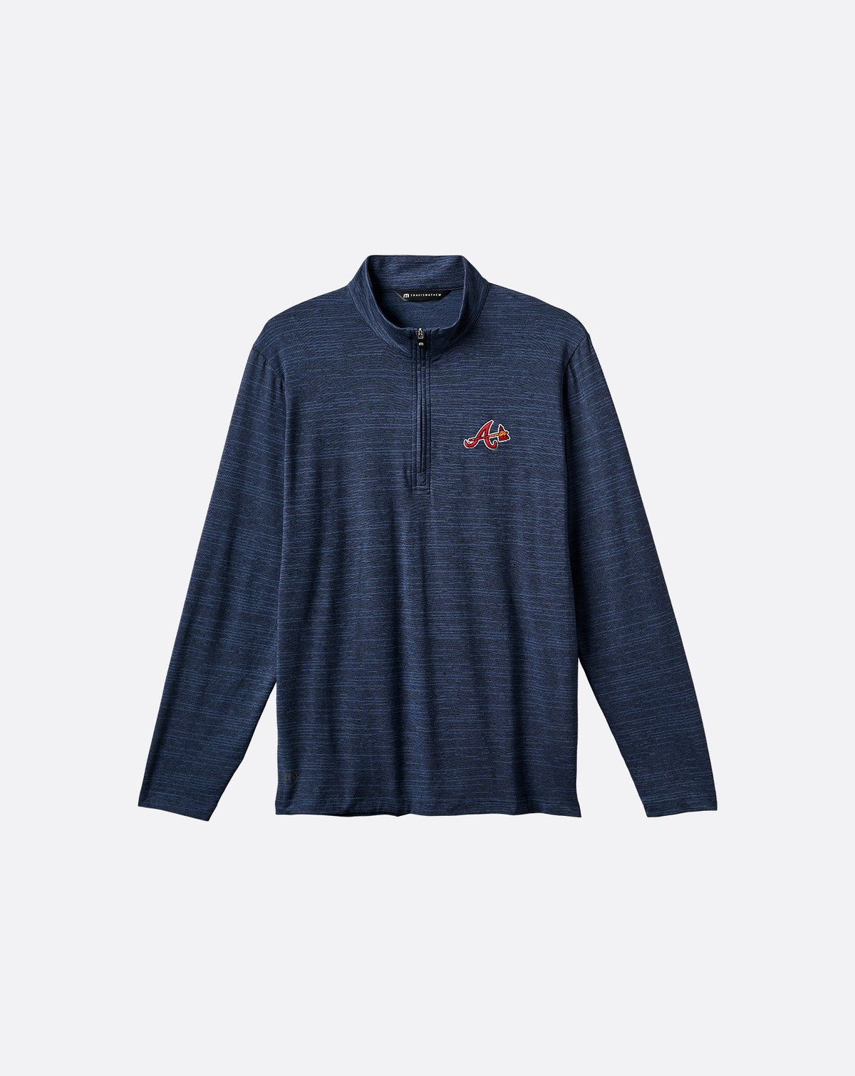 TravisMathew | Atlanta Braves The Heater Quarter Zip - Vintage Indigo/Black