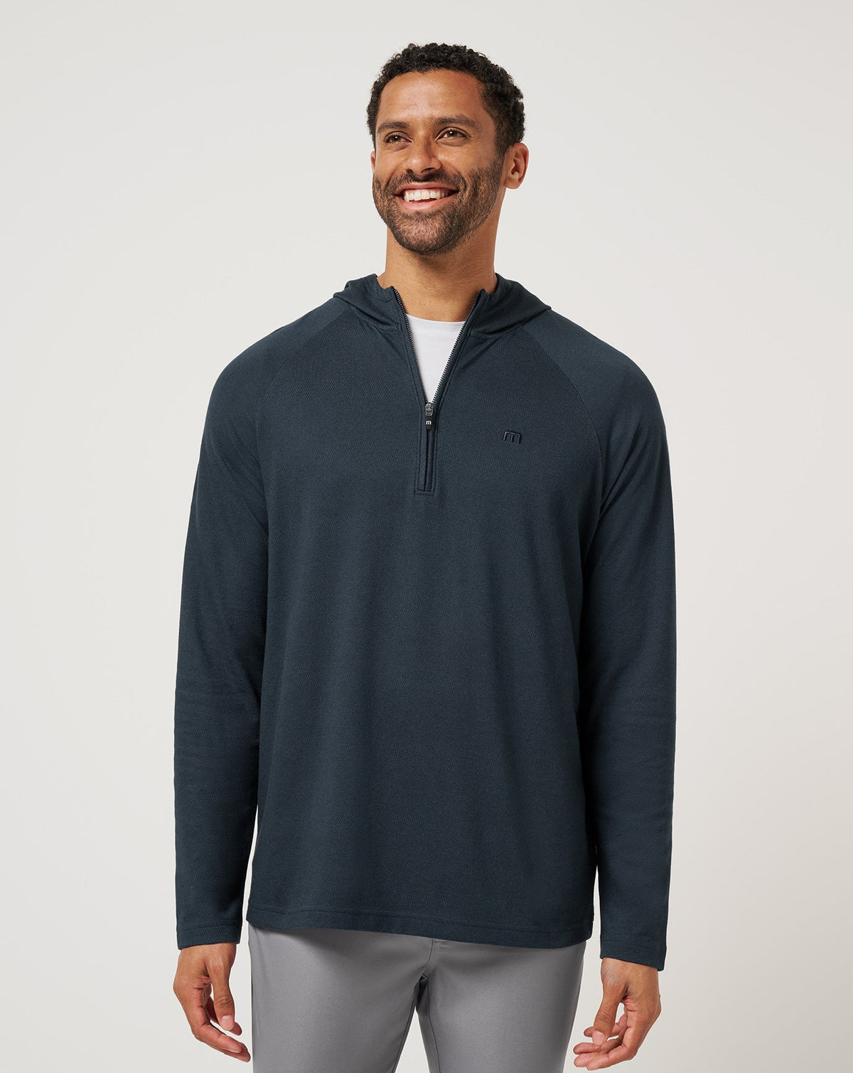 TravisMathew | Country Hopping Hooded Quarter Zip - Total Eclipse