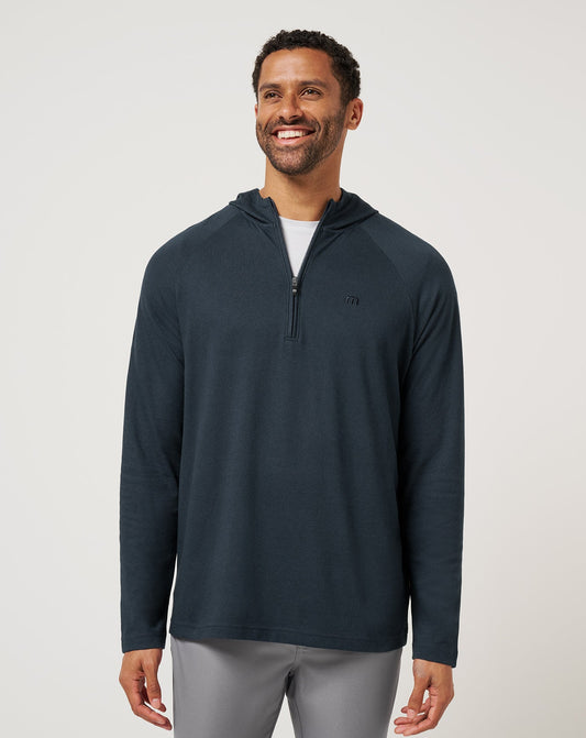 TravisMathew | Country Hopping Hooded Quarter Zip - Total Eclipse