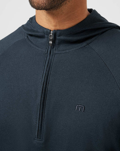 TravisMathew | Country Hopping Hooded Quarter Zip - Total Eclipse