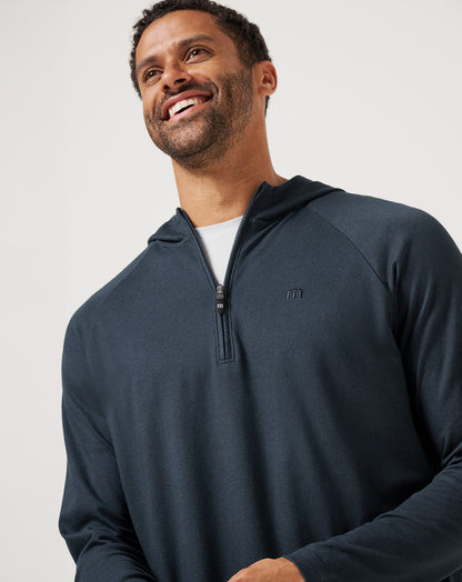 TravisMathew | Country Hopping Hooded Quarter Zip - Total Eclipse