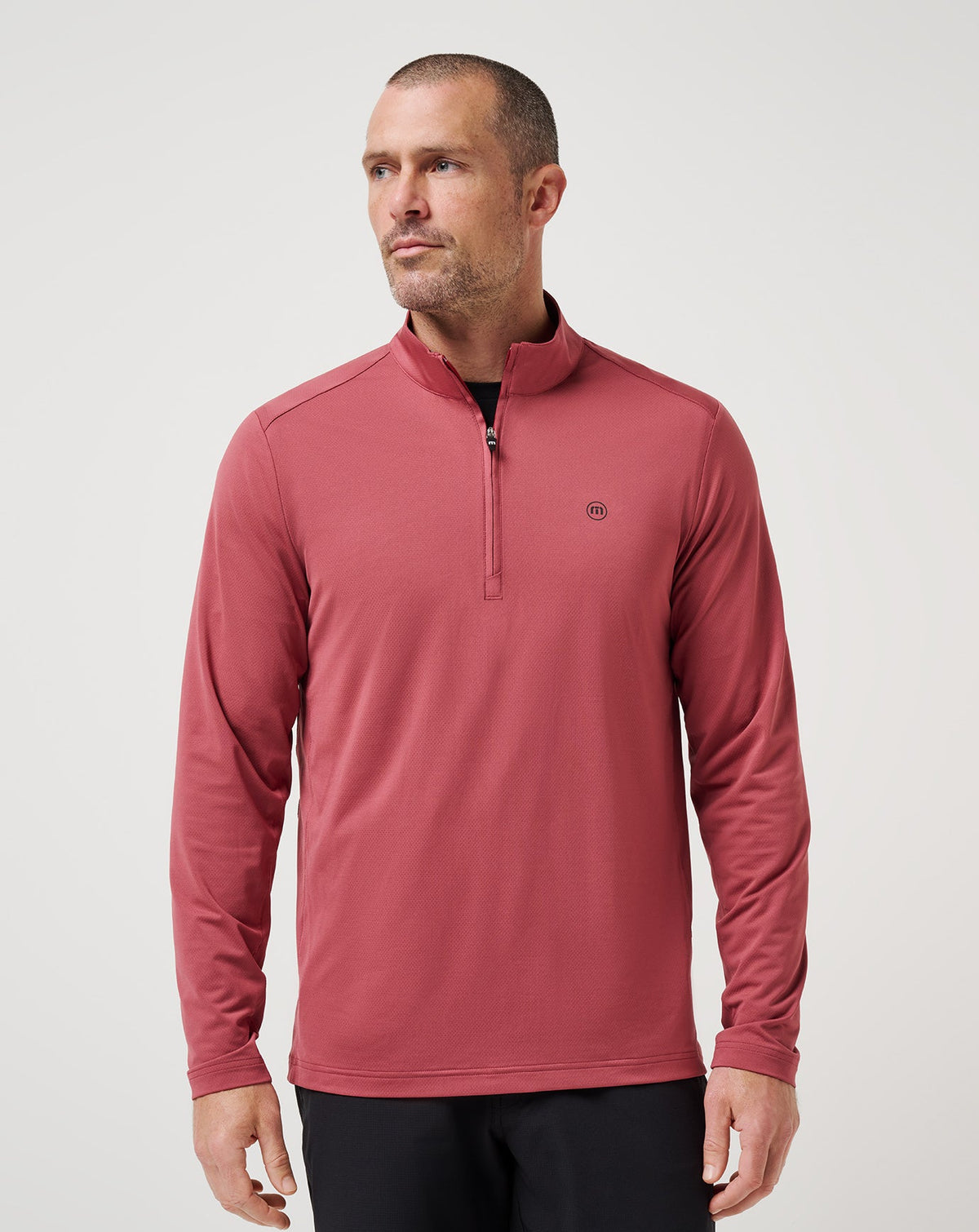 TravisMathew | Heater Pro Quarter Zip - Roan Rouge
