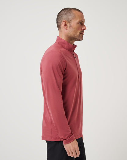 TravisMathew | Heater Pro Quarter Zip - Roan Rouge