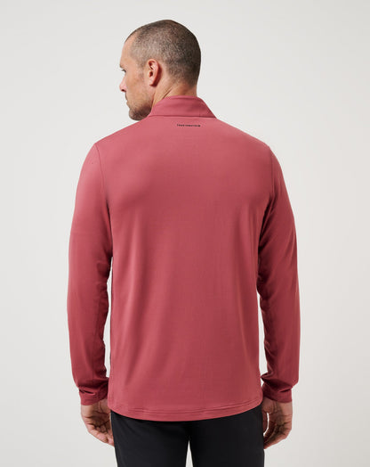 TravisMathew | Heater Pro Quarter Zip - Roan Rouge