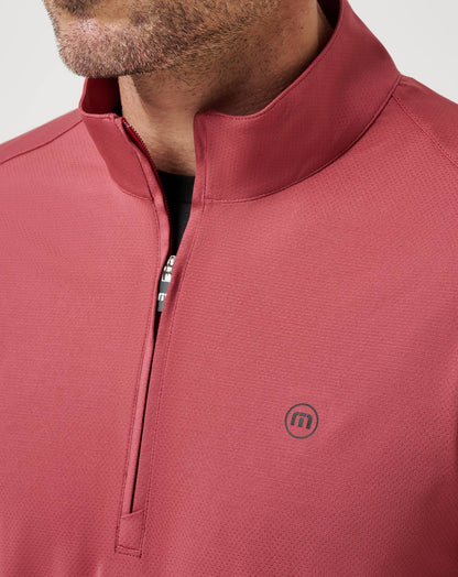 TravisMathew | Heater Pro Quarter Zip - Roan Rouge