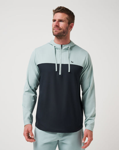TravisMathew | Coin Toss Quarter Zip Hoodie - Gray Mist