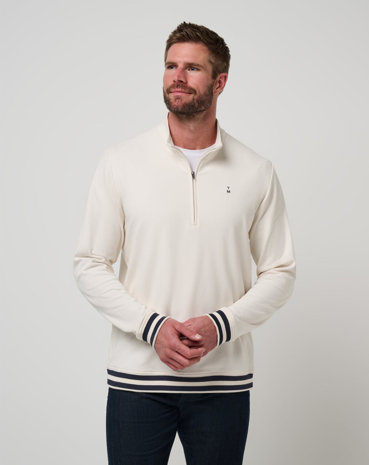 TravisMathew | Happier Hour Quarter Zip - Birch