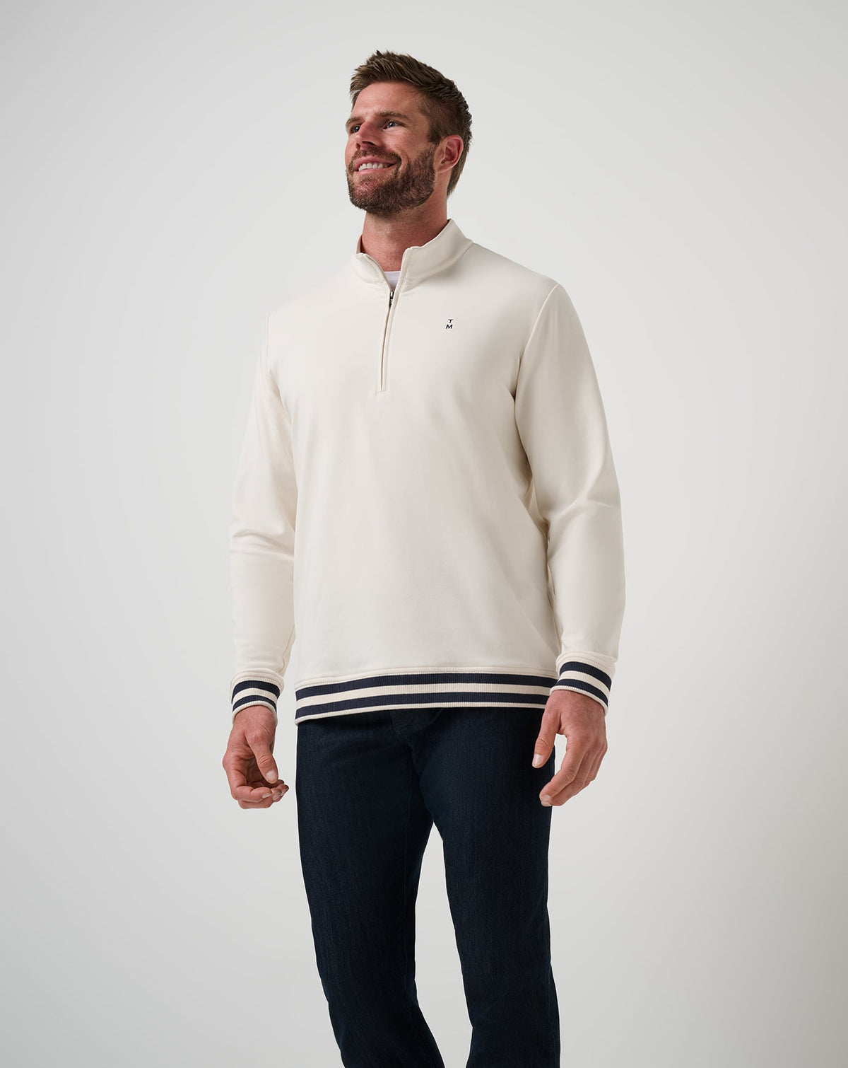 TravisMathew | Happier Hour Quarter Zip - Birch