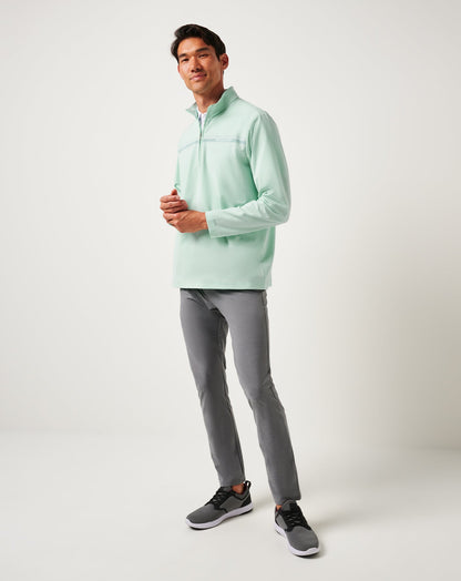 TravisMathew | On The Map Quarter Zip - Eggshell Blue