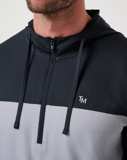 TravisMathew | Coin Toss Quarter Zip Hoodie - Heather Light Grey