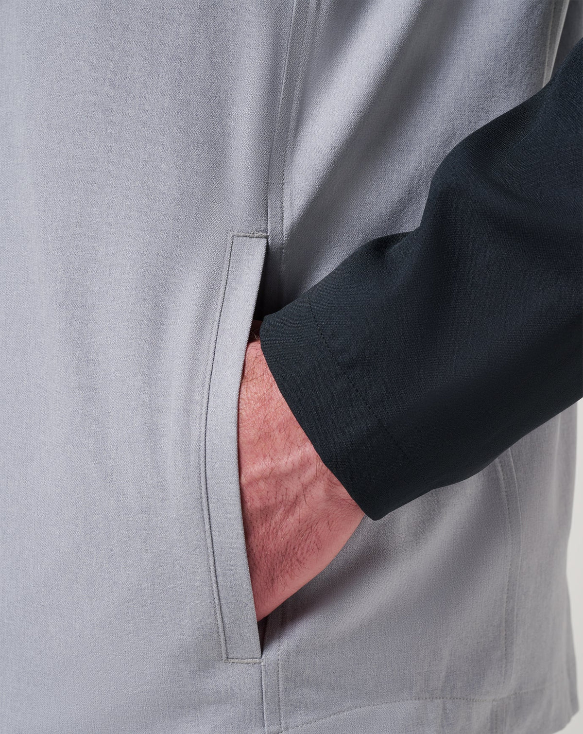 TravisMathew | Coin Toss Quarter Zip Hoodie - Heather Light Grey