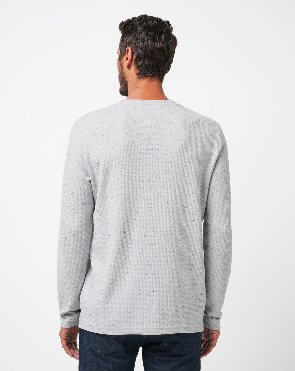 TravisMathew | Cloud Waffle Crew - Heather Light Grey