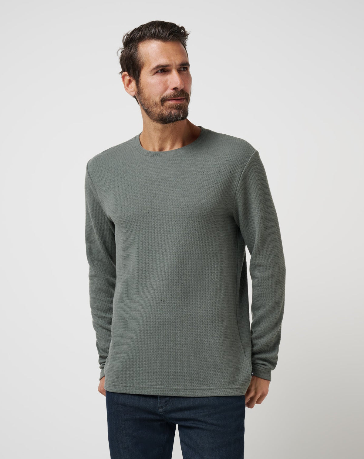 TravisMathew | Cloud Waffle Crew - Dark Olive