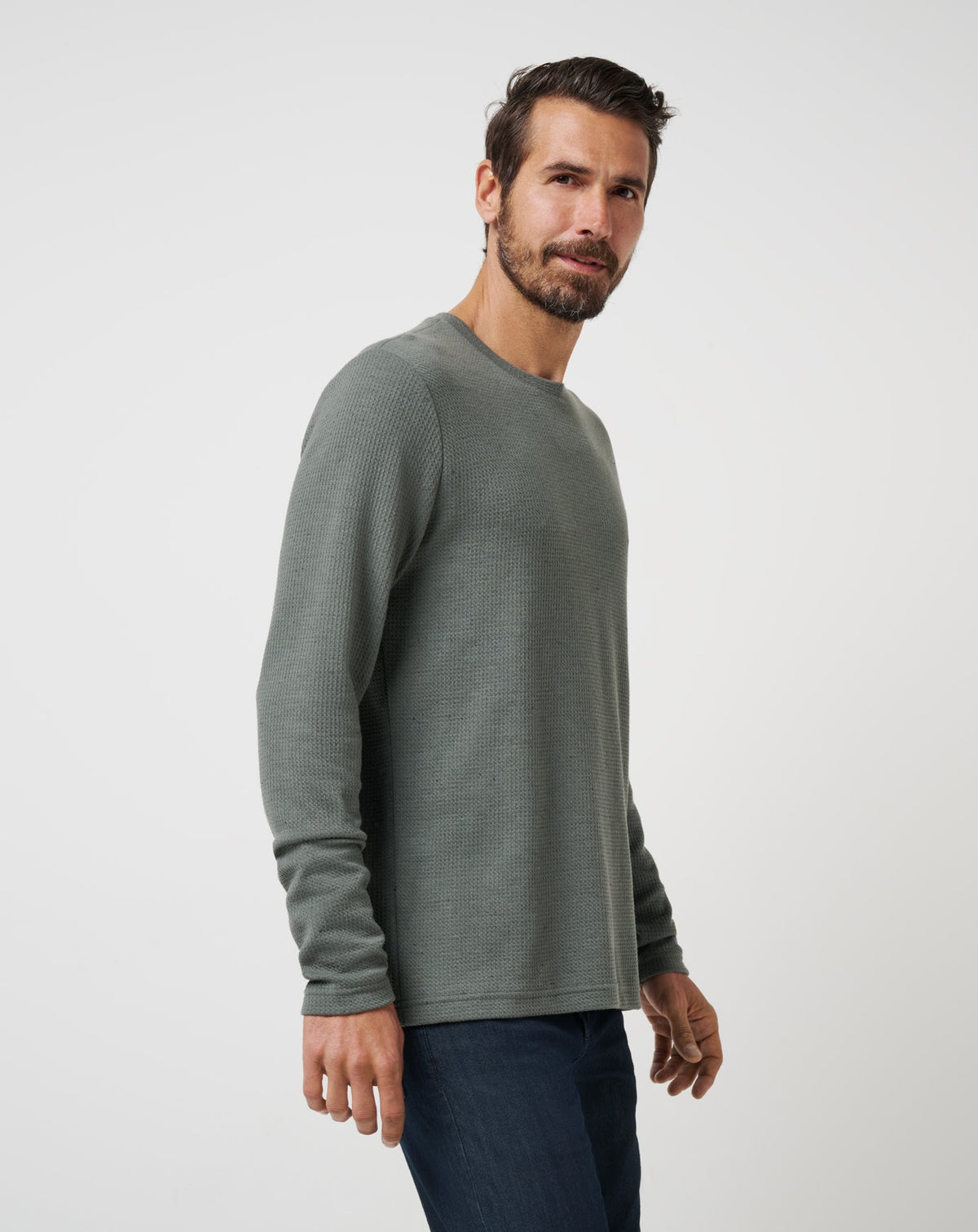 TravisMathew | Cloud Waffle Crew - Dark Olive