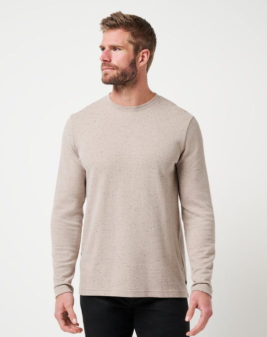 TravisMathew | Cloud Waffle Crew - Oxford Tan