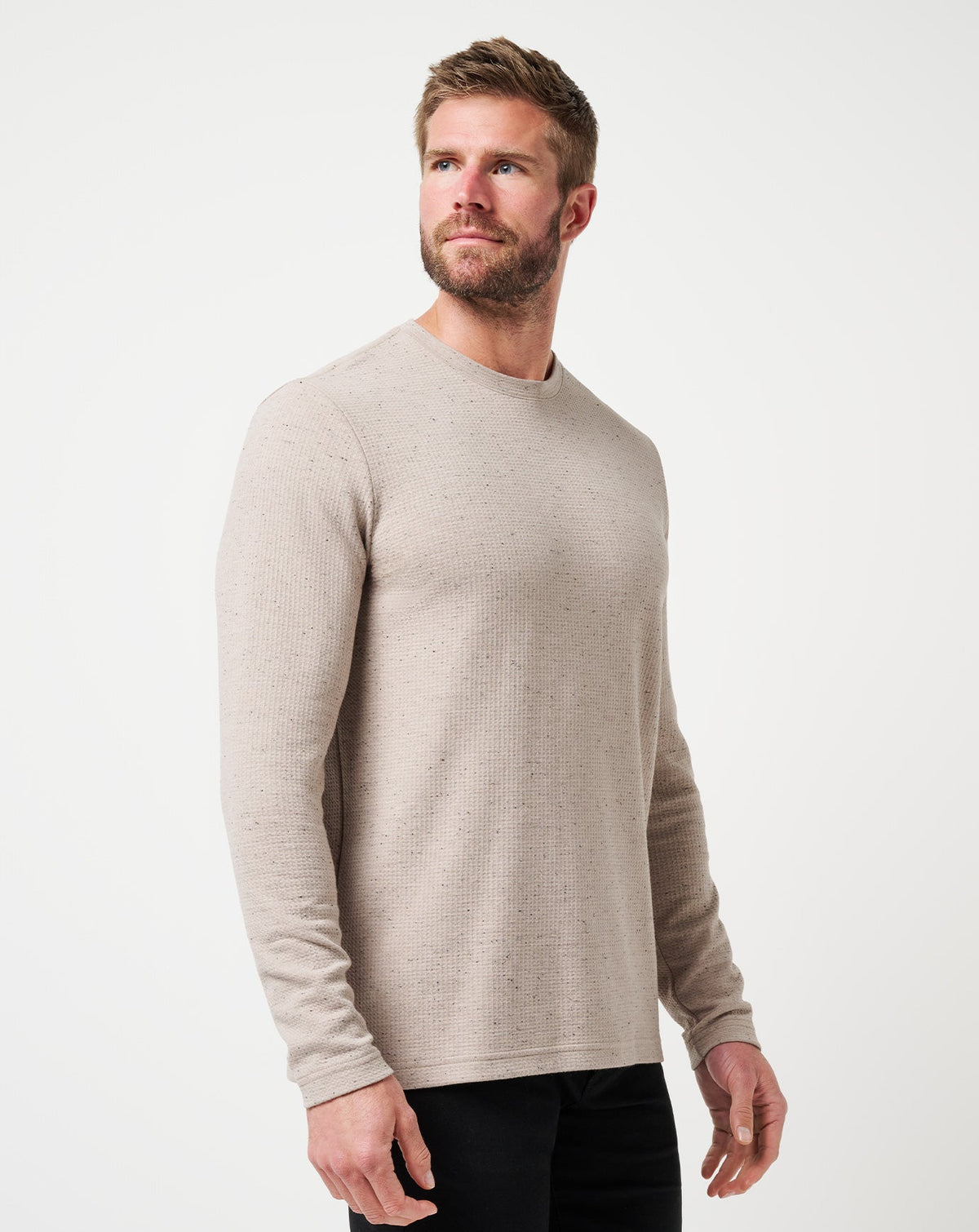 TravisMathew | Cloud Waffle Crew - Oxford Tan