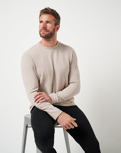TravisMathew | Cloud Waffle Crew - Oxford Tan