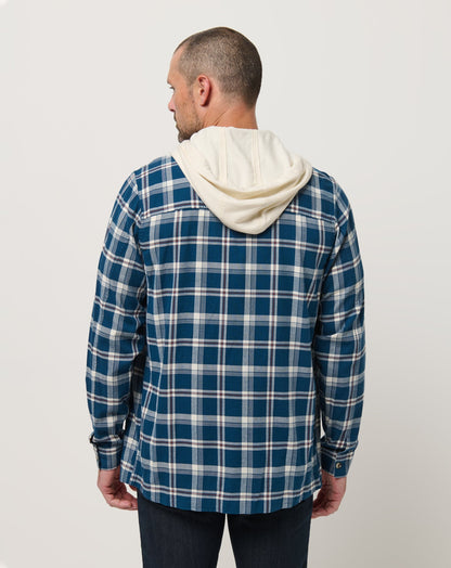 TravisMathew | Cloud Flannel Hooded Button-Up - Titan