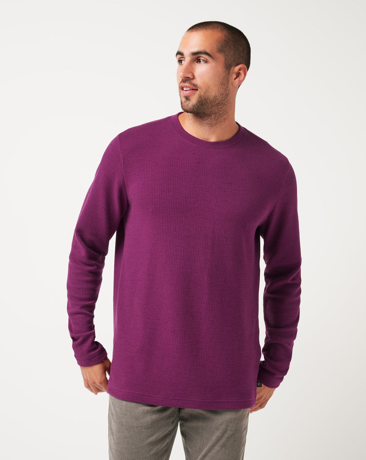TravisMathew | Burnley Cloud Waffle Crew - Claret