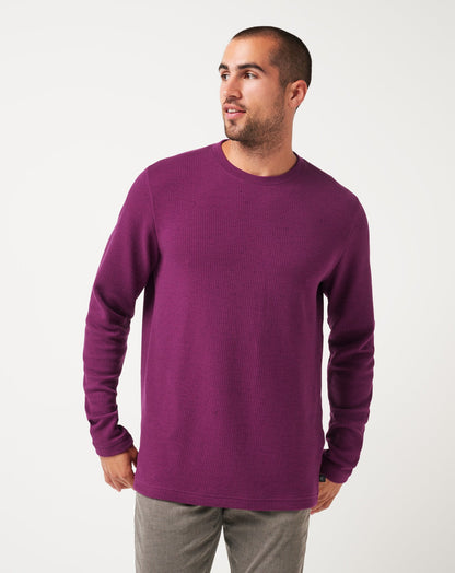 TravisMathew | Burnley Cloud Waffle Crew - Claret