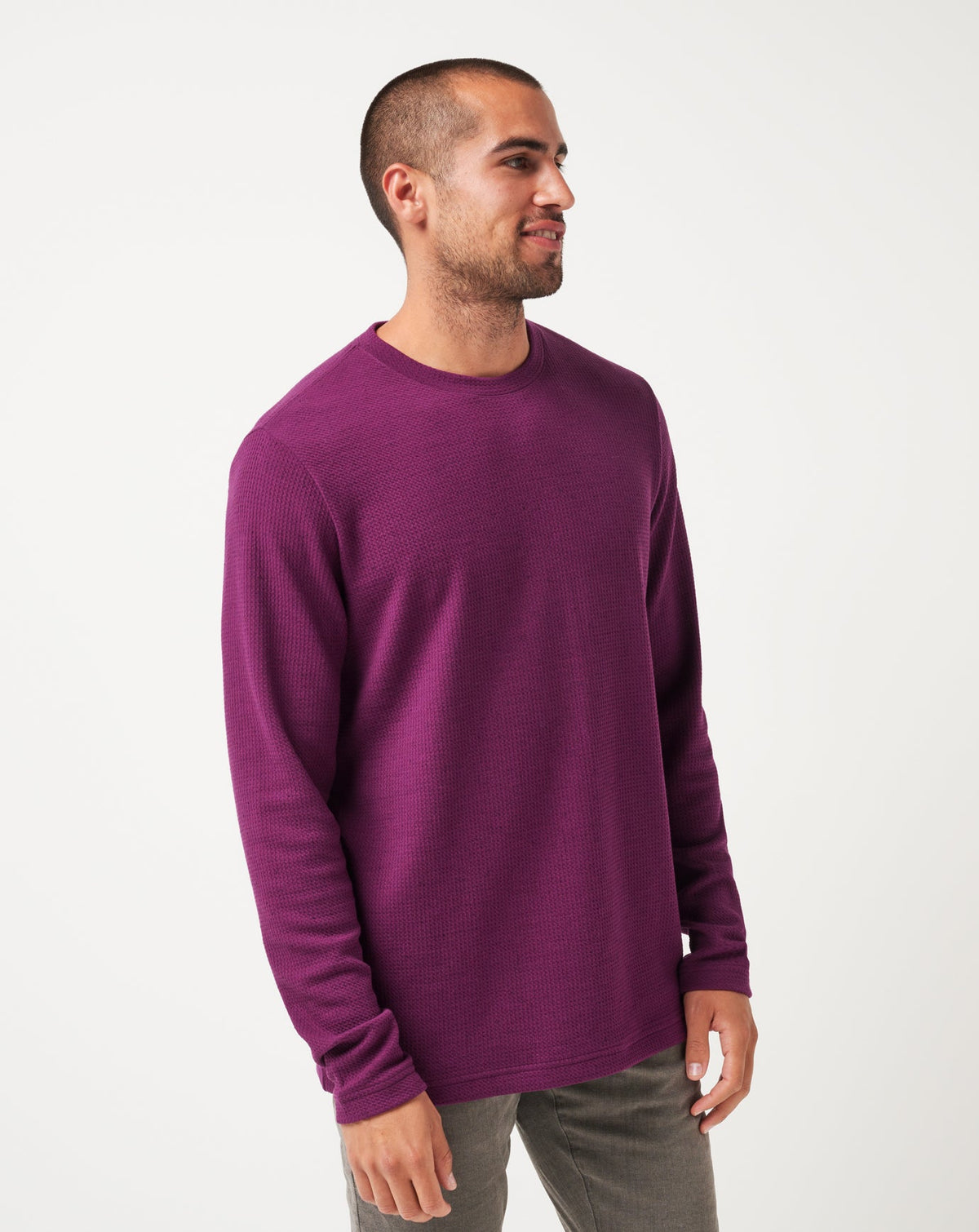 TravisMathew | Burnley Cloud Waffle Crew - Claret