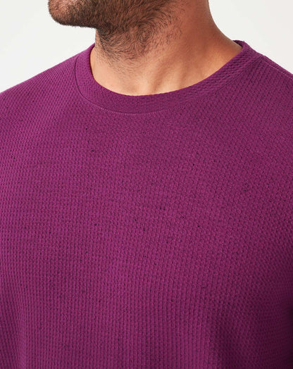 TravisMathew | Burnley Cloud Waffle Crew - Claret