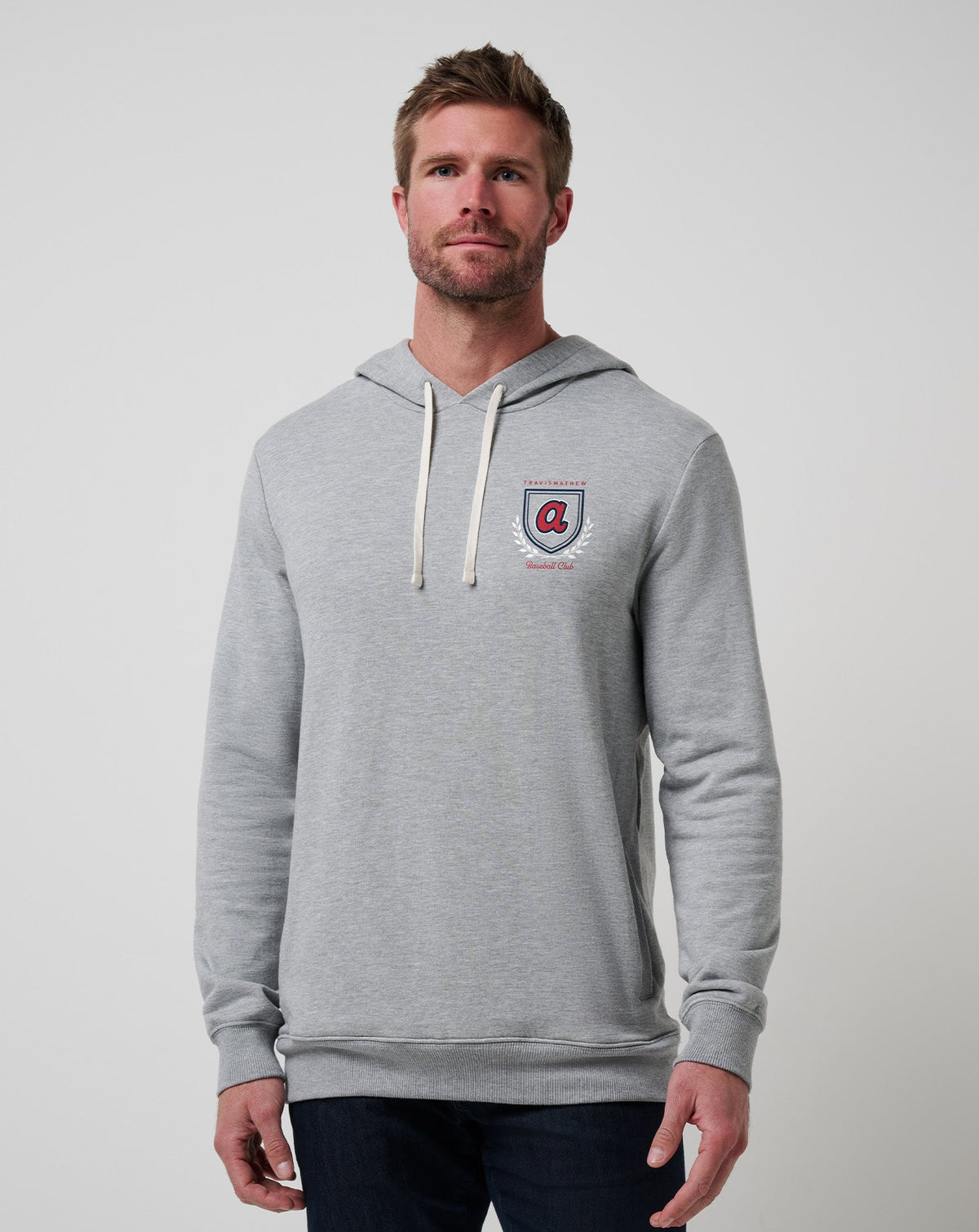 TravisMathew | Atlanta Braves Stadium Hoodie - Heather Grey