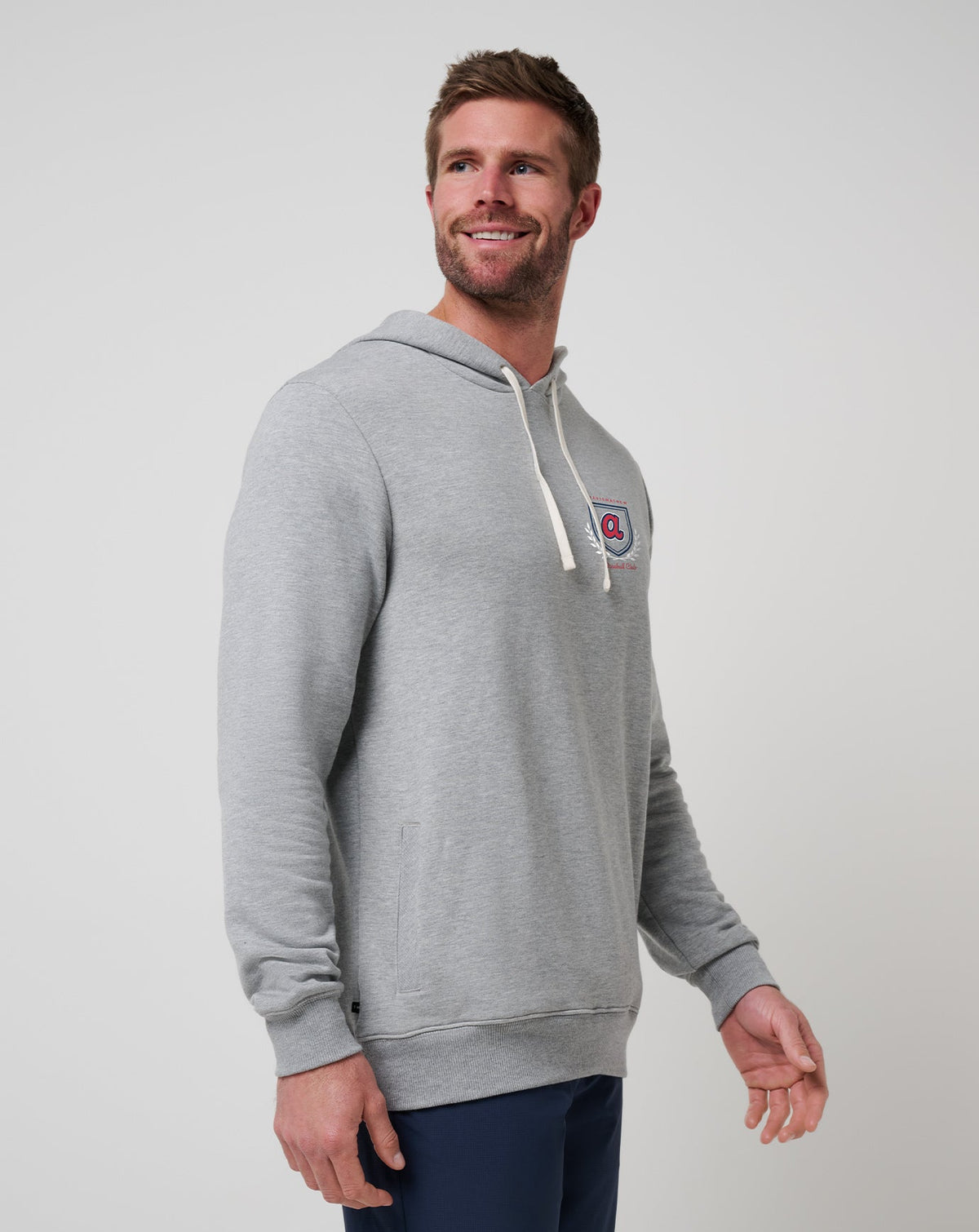 TravisMathew | Atlanta Braves Stadium Hoodie - Heather Grey