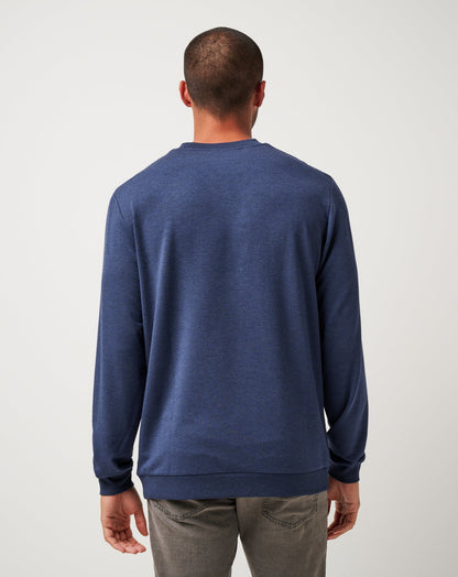 TravisMathew | Amenities V-Neck Crew - Heather Blue Nights