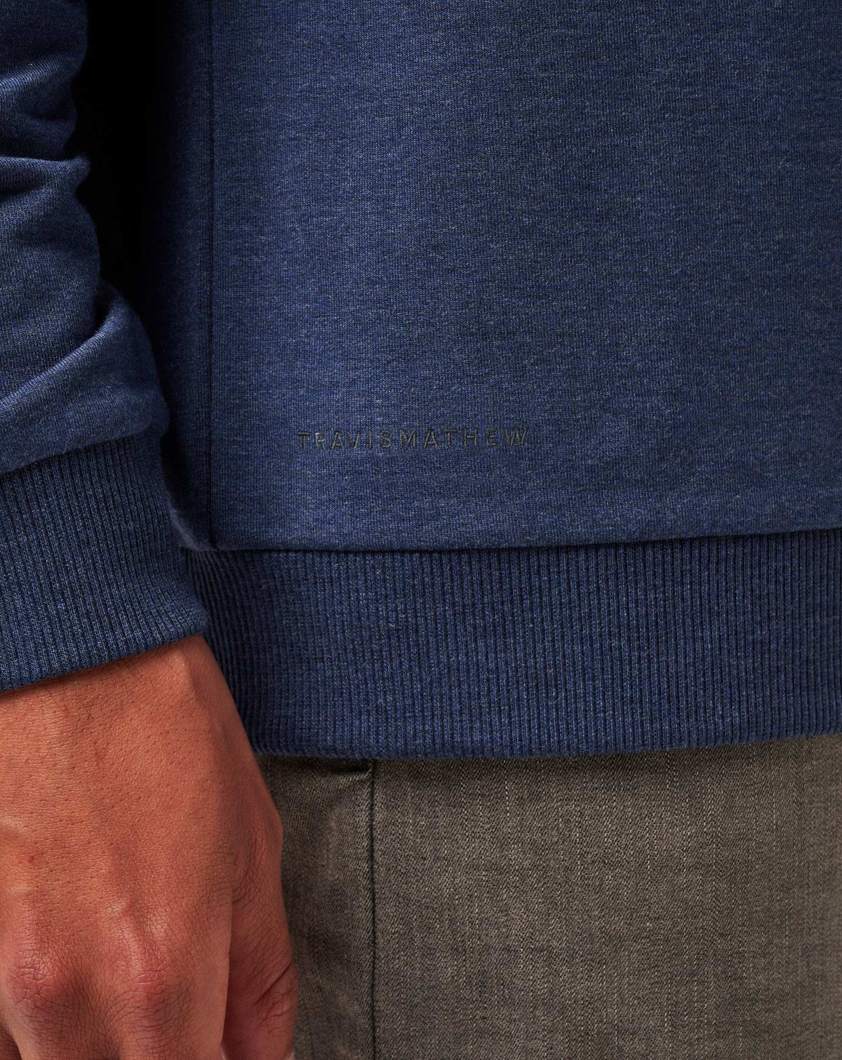 TravisMathew | Amenities V-Neck Crew - Heather Blue Nights