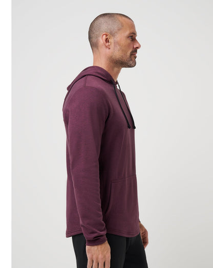 TravisMathew | Upgraded Tech Hoodie - Heather Mauve Wine
