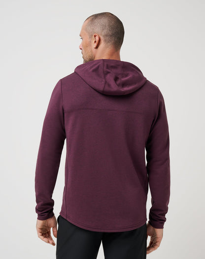 TravisMathew | Upgraded Tech Hoodie - Heather Mauve Wine