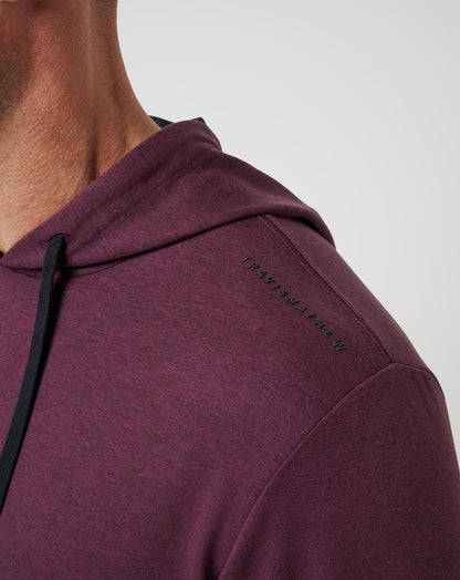 TravisMathew | Upgraded Tech Hoodie - Heather Mauve Wine