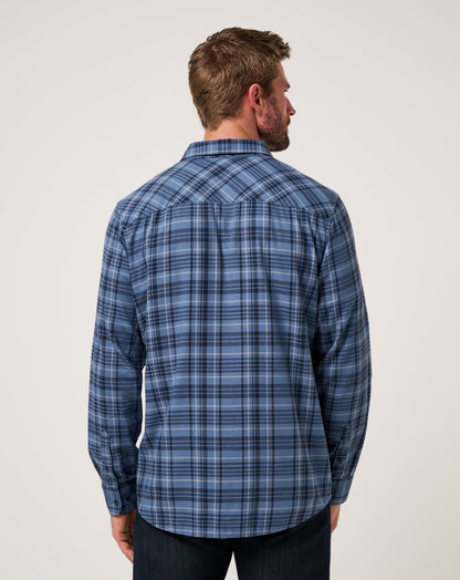 TravisMathew | Cloud Flannel Plaid Button-Up - Bering Sea/Sleet