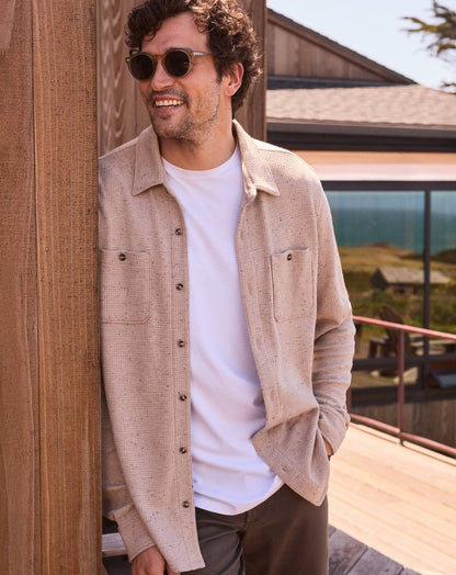 TravisMathew | Cloud Waffle Shirt Jacket - Oxford Tan