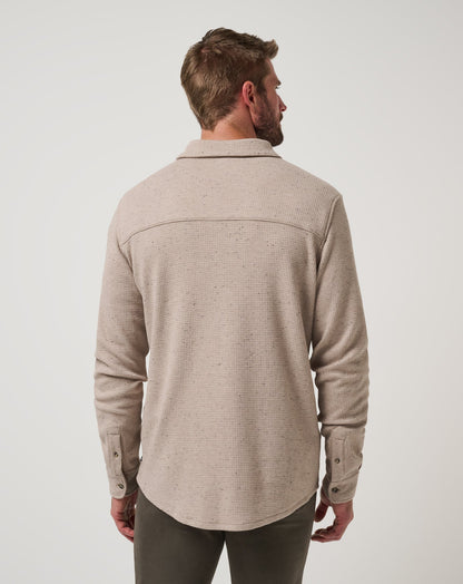 TravisMathew | Cloud Waffle Shirt Jacket - Oxford Tan